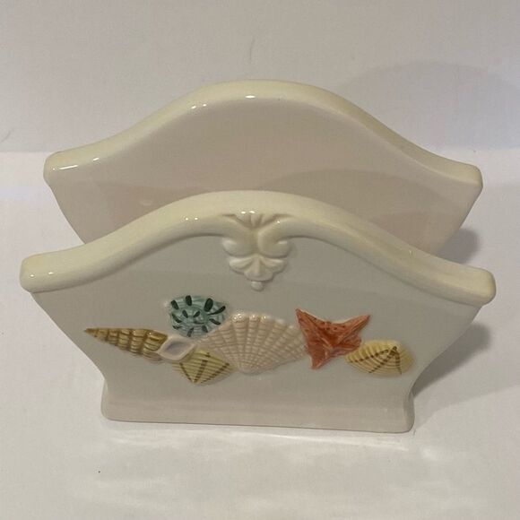Sandy Shore Ceramic Napkin Holder - Picture 2 of 4